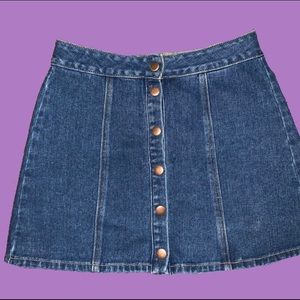 Brandy Melville Button Jean Skirt